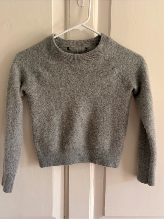 Source Unknown Sweaters - 100% Cashmere Crop Top Crewneck Sweater Heather Grey Women’s XS